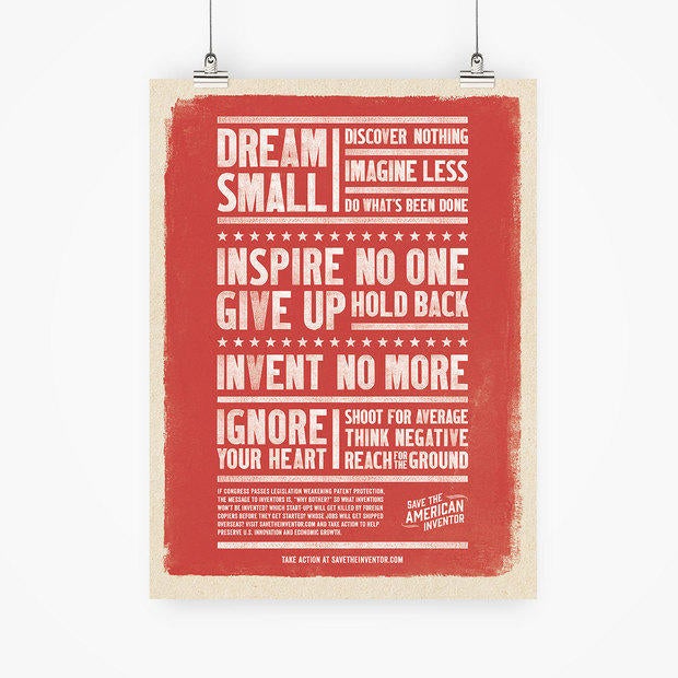 Dream Small. Inspire No One. Invent No More.